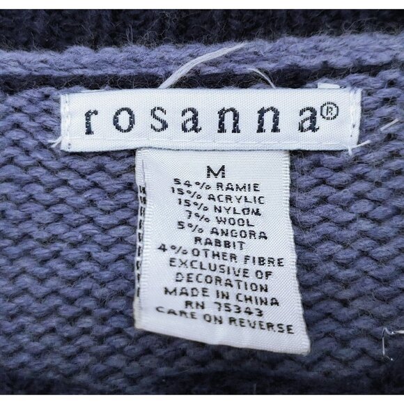 Rosanna Womens Full Zip Cardigan Sweater Size Medium Winter Christmas Holiday - Picture 3 of 4